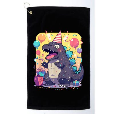Cute Happy Birthday Japanese Kaiju Monster Epic Party Golf Towel