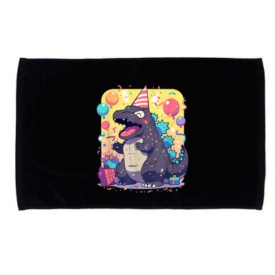 Cute Happy Birthday Japanese Kaiju Monster Epic Party Microfiber Hand Towel