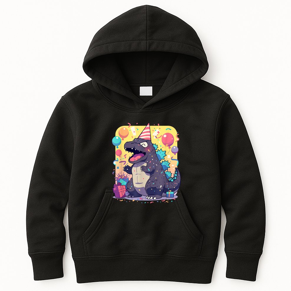 Cute Happy Birthday Japanese Kaiju Monster Epic Party Kids Hoodie