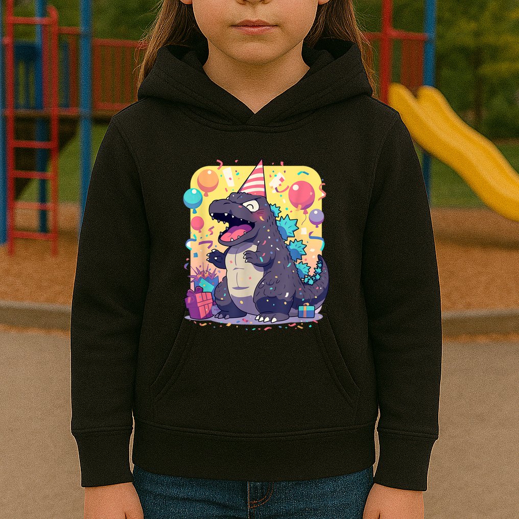 Cute Happy Birthday Japanese Kaiju Monster Epic Party Kids Hoodie