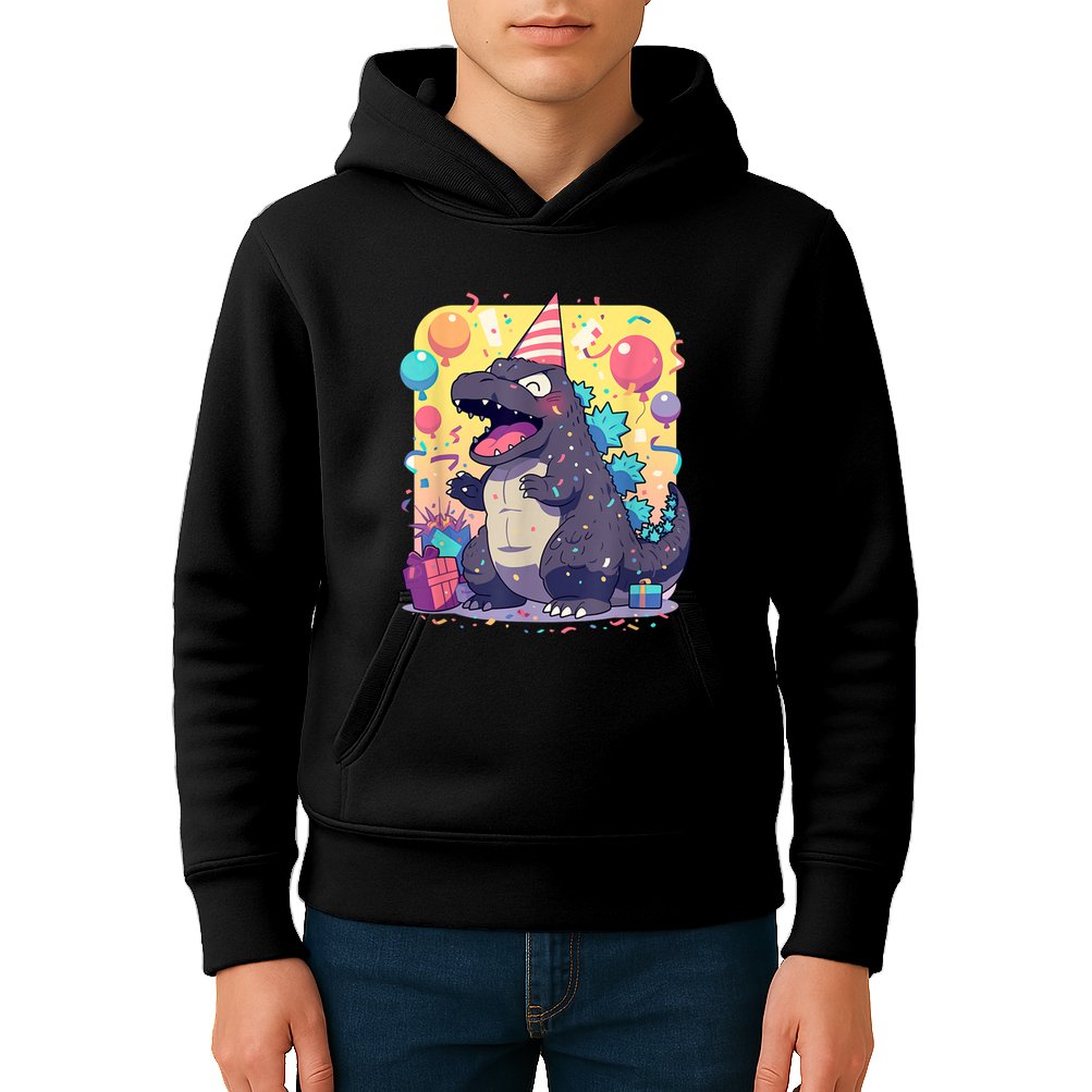 Cute Happy Birthday Japanese Kaiju Monster Epic Party Kids Hoodie