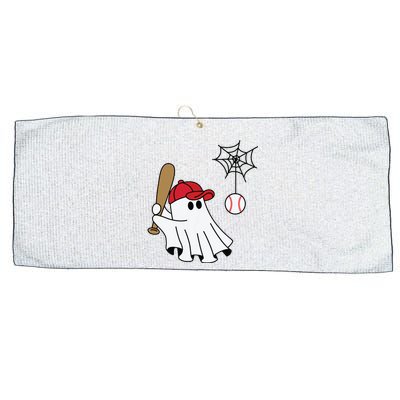 Cute Halloween Baseball Ghost Game Day Baseball Lover Large Microfiber Waffle Golf Towel