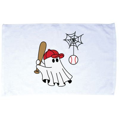 Cute Halloween Baseball Ghost Game Day Baseball Lover Microfiber Hand Towel