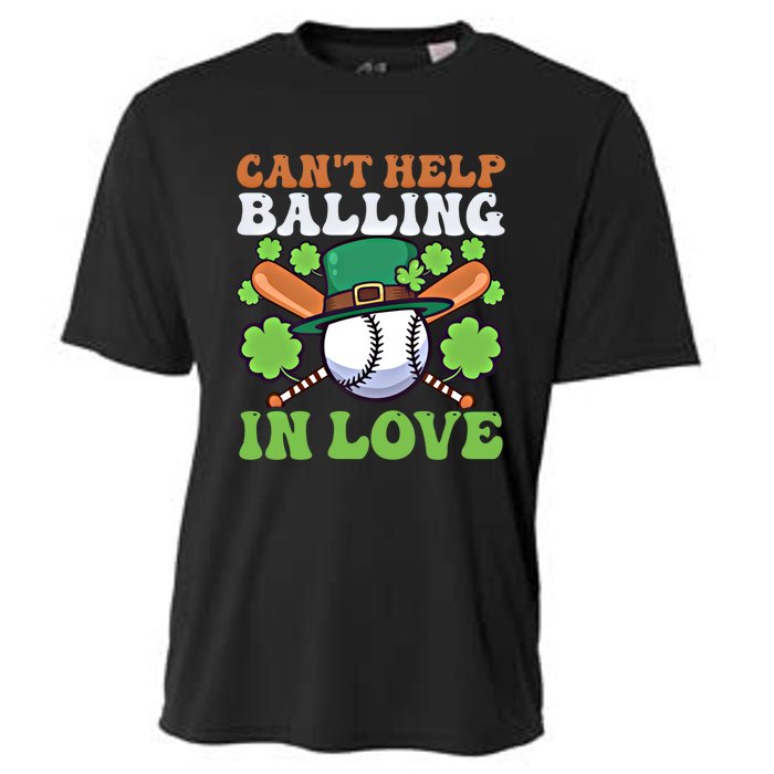 CanT Help Balling In Love Design St Patricks Baseball Gift Cooling Performance Crew T-Shirt