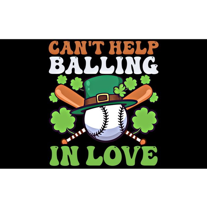 CanT Help Balling In Love Design St Patricks Baseball Gift Bumper Sticker