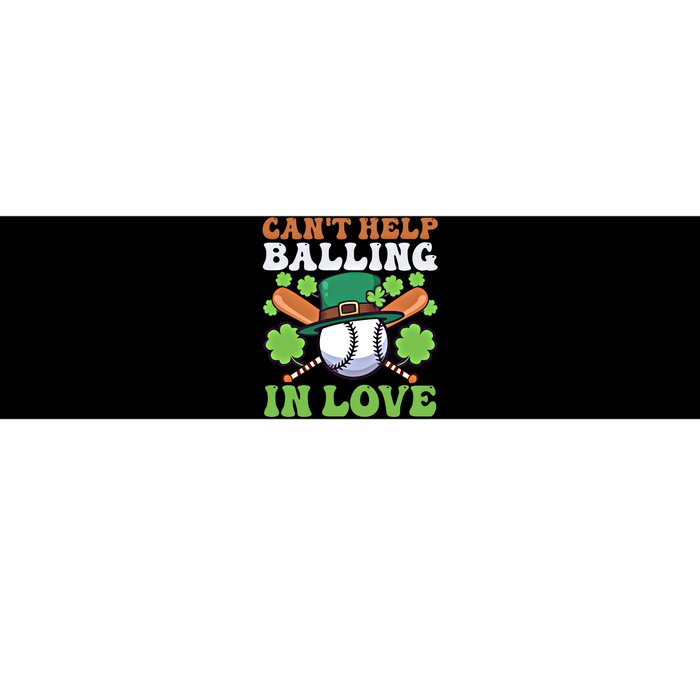 CanT Help Balling In Love Design St Patricks Baseball Gift Bumper Sticker