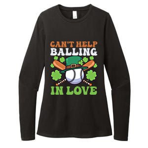 CanT Help Balling In Love Design St Patricks Baseball Gift Womens CVC Long Sleeve Shirt