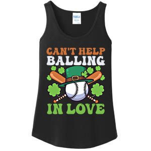 CanT Help Balling In Love Design St Patricks Baseball Gift Ladies Essential Tank