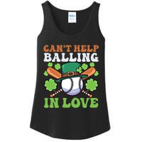 CanT Help Balling In Love Design St Patricks Baseball Gift Ladies Essential Tank