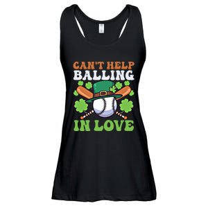 CanT Help Balling In Love Design St Patricks Baseball Gift Ladies Essential Flowy Tank