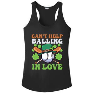 CanT Help Balling In Love Design St Patricks Baseball Gift Ladies PosiCharge Competitor Racerback Tank