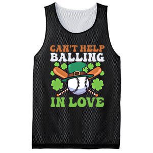 CanT Help Balling In Love Design St Patricks Baseball Gift Mesh Reversible Basketball Jersey Tank