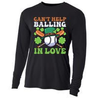 CanT Help Balling In Love Design St Patricks Baseball Gift Cooling Performance Long Sleeve Crew