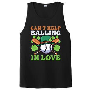 CanT Help Balling In Love Design St Patricks Baseball Gift PosiCharge Competitor Tank