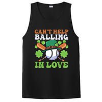 CanT Help Balling In Love Design St Patricks Baseball Gift PosiCharge Competitor Tank