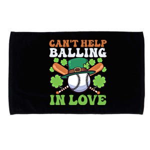 CanT Help Balling In Love Design St Patricks Baseball Gift Microfiber Hand Towel