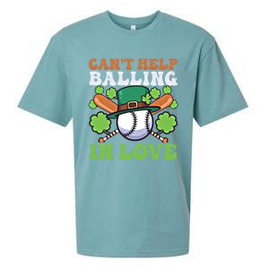 CanT Help Balling In Love Design St Patricks Baseball Gift Sueded Cloud Jersey T-Shirt