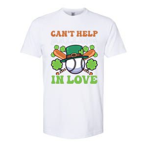 CanT Help Balling In Love Design St Patricks Baseball Gift Softstyle CVC T-Shirt