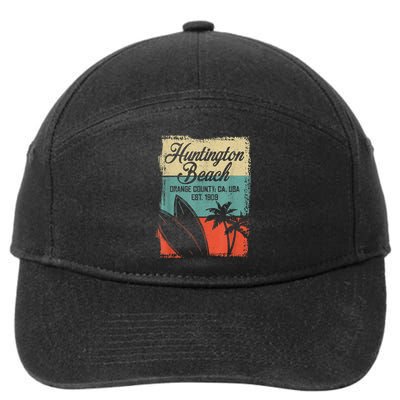 Cool Huntington Beach Surfing Competitions 7-Panel Snapback Hat