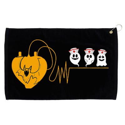 Cute Halloween Bat Heartbeat Ghost Nurse Team Costume Grommeted Golf Towel