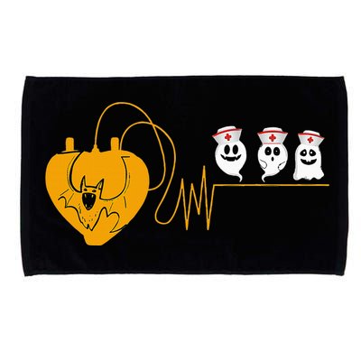 Cute Halloween Bat Heartbeat Ghost Nurse Team Costume Microfiber Hand Towel