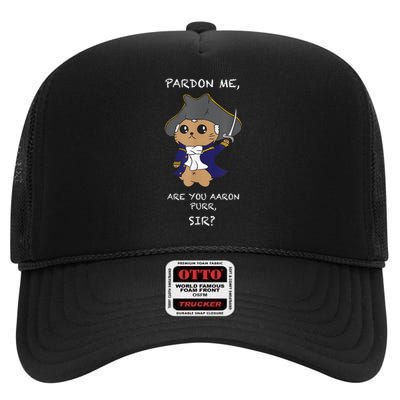 Cute Hamilton Cat High Crown Mesh Back Trucker Hat