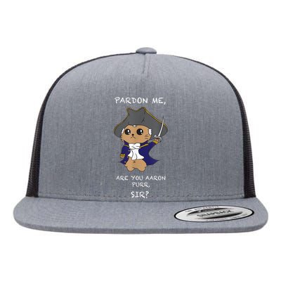 Cute Hamilton Cat Flat Bill Trucker Hat