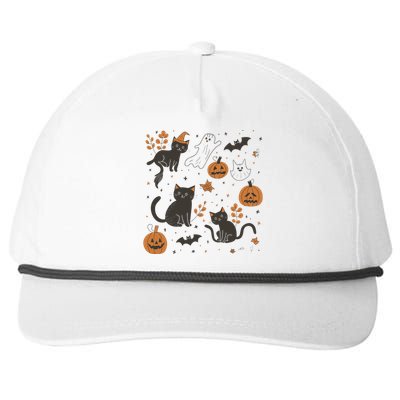 Cat Hallowen Snapback Five-Panel Rope Hat