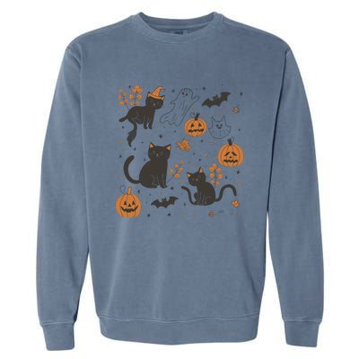 Cat Hallowen Garment-Dyed Sweatshirt