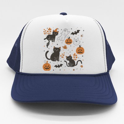 Cat Hallowen Trucker Hat