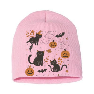 Cat Hallowen Short Acrylic Beanie