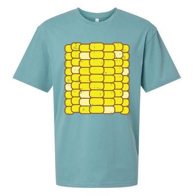 Corn Halloween Costume Funny Foodie Farmer Sueded Cloud Jersey T-Shirt