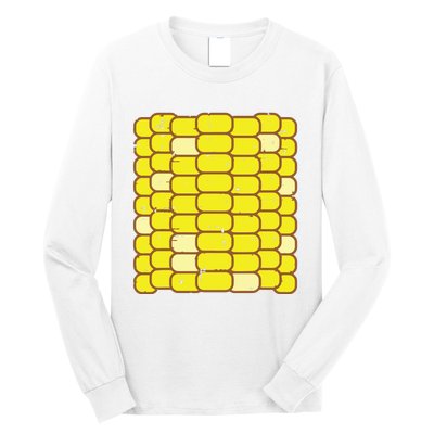 Corn Halloween Costume Funny Foodie Farmer Long Sleeve Shirt