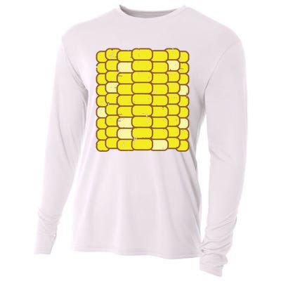 Corn Halloween Costume Funny Foodie Farmer Cooling Performance Long Sleeve Crew