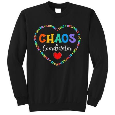 Cute Heart Chaos Coordinator Funny First Day of School Sweatshirt