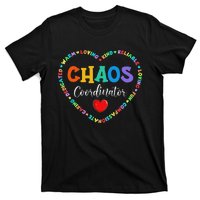 Cute Heart Chaos Coordinator Funny First Day of School T-Shirt