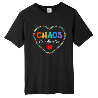 Cute Heart Chaos Coordinator Funny First Day of School Tall Fusion ChromaSoft Performance T-Shirt