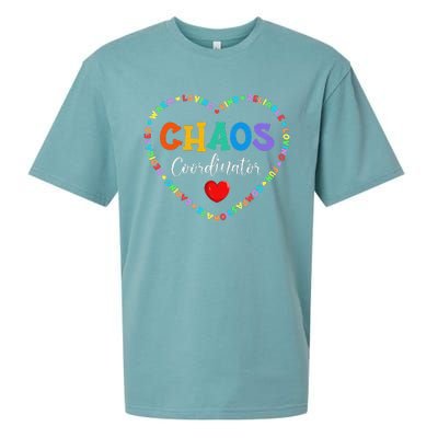 Cute Heart Chaos Coordinator Funny First Day of School Sueded Cloud Jersey T-Shirt