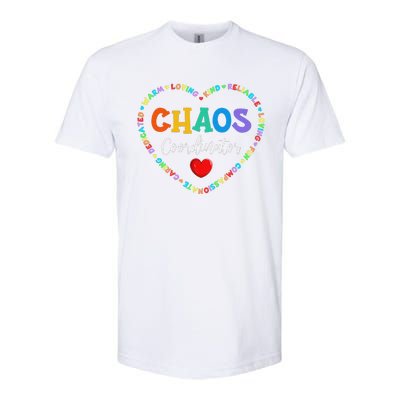 Cute Heart Chaos Coordinator Funny First Day of School Softstyle CVC T-Shirt