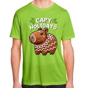 Capy Holidays Christmas Baking Gingerbread Cookie Capybara Adult ChromaSoft Performance T-Shirt