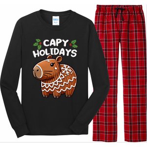 Capy Holidays Christmas Baking Gingerbread Cookie Capybara Long Sleeve Pajama Set