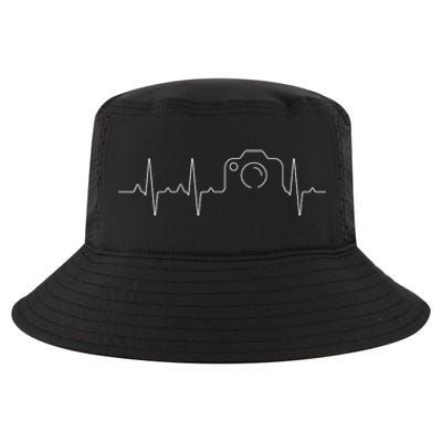 camera heartbeat cute love photography Cool Comfort Performance Bucket Hat