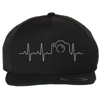 camera heartbeat cute love photography Wool Snapback Cap