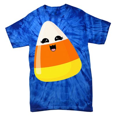 Cute Halloween Candy Corn Costume Kawaii Groovy Tie-Dye T-Shirt