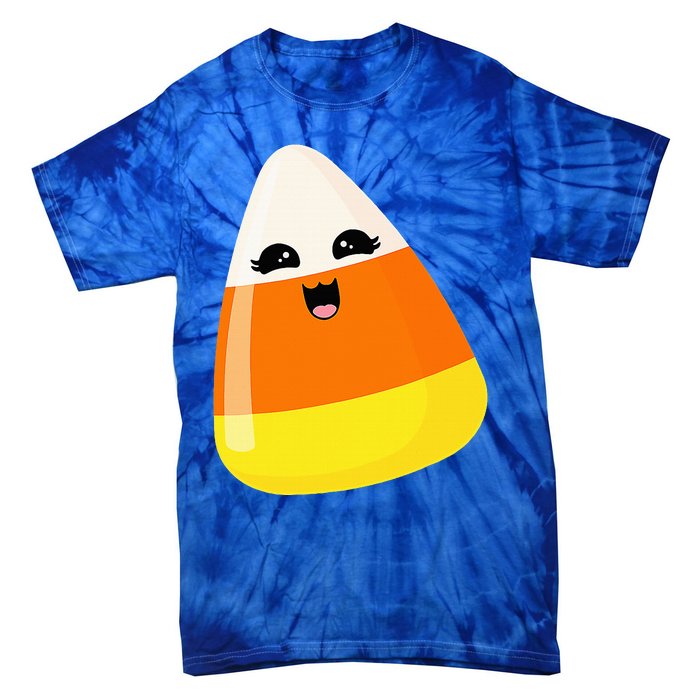 Cute Halloween Candy Corn Costume Kawaii Groovy Tie-Dye T-Shirt