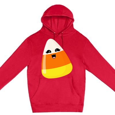 Cute Halloween Candy Corn Costume Kawaii Groovy Premium Pullover Hoodie