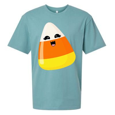 Cute Halloween Candy Corn Costume Kawaii Groovy Sueded Cloud Jersey T-Shirt