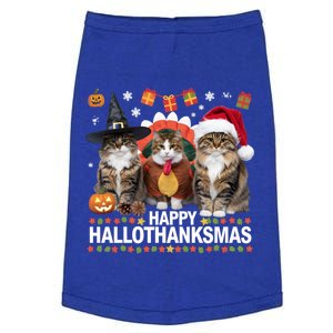 Cat Halloween Christmas Happy Hallothanksmas Thanksgiving Gift Doggie Tank