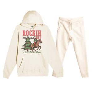 Christmas Horse Cowgirl Premium Hooded Sweatsuit Set