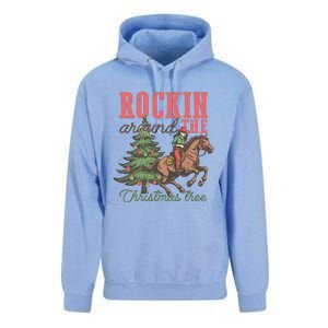 Christmas Horse Cowgirl Unisex Surf Hoodie